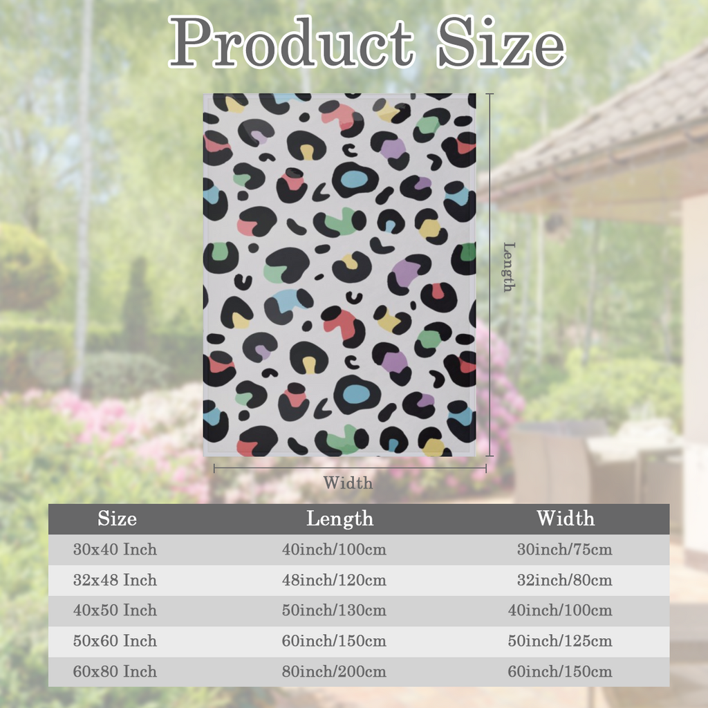 1 colorful leopard print flannel blanket soft, lightweight and warm, perfect for sofa, couch, bed or travel perfect gift for Valentine' s Day, Father' s Day, Mother' s Day and Easter