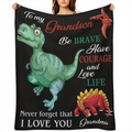 Cozy Dinosaur Pattern Flannel Throw Blanket - Soft, Warm & Lightweight for Couch, Bed, Office, and Travel - Versatile All- Season Gift for Family and Friends