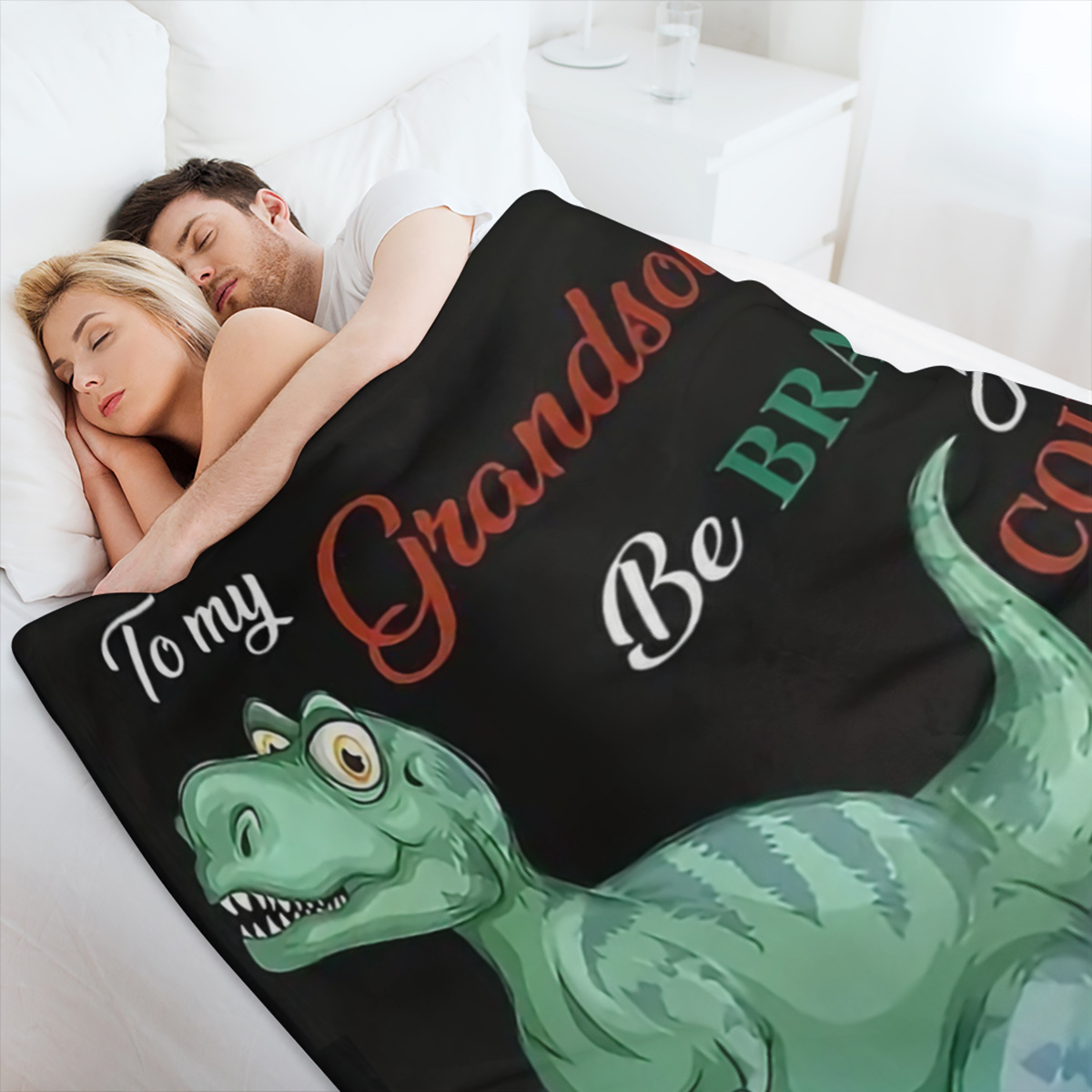 Cozy Dinosaur Pattern Flannel Throw Blanket - Soft, Warm & Lightweight for Couch, Bed, Office, and Travel - Versatile All- Season Gift for Family and Friends