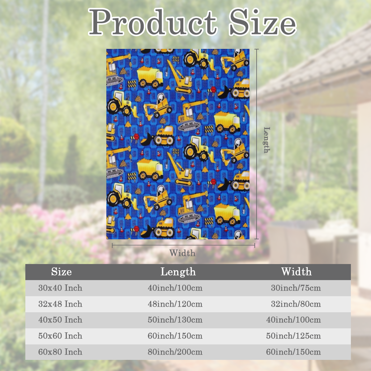 1 excavator printed flannel blanket, soft and comfortable nap blanket, for travel sofabed office home decor, birthday and holiday gift blanket, available year round