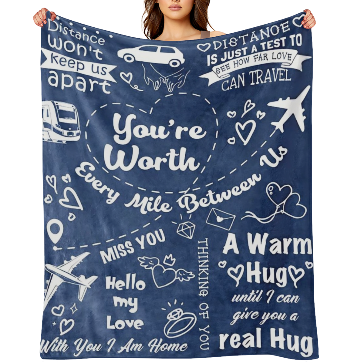 1pc Long Distance Relationship Gifts, Boyfriend Gifts From Girlfriend, Boyfriend Birthday Gifts Blankets, Romantic Gifts For Him Fathers Day Christmas Valentines, To My Boyfriend