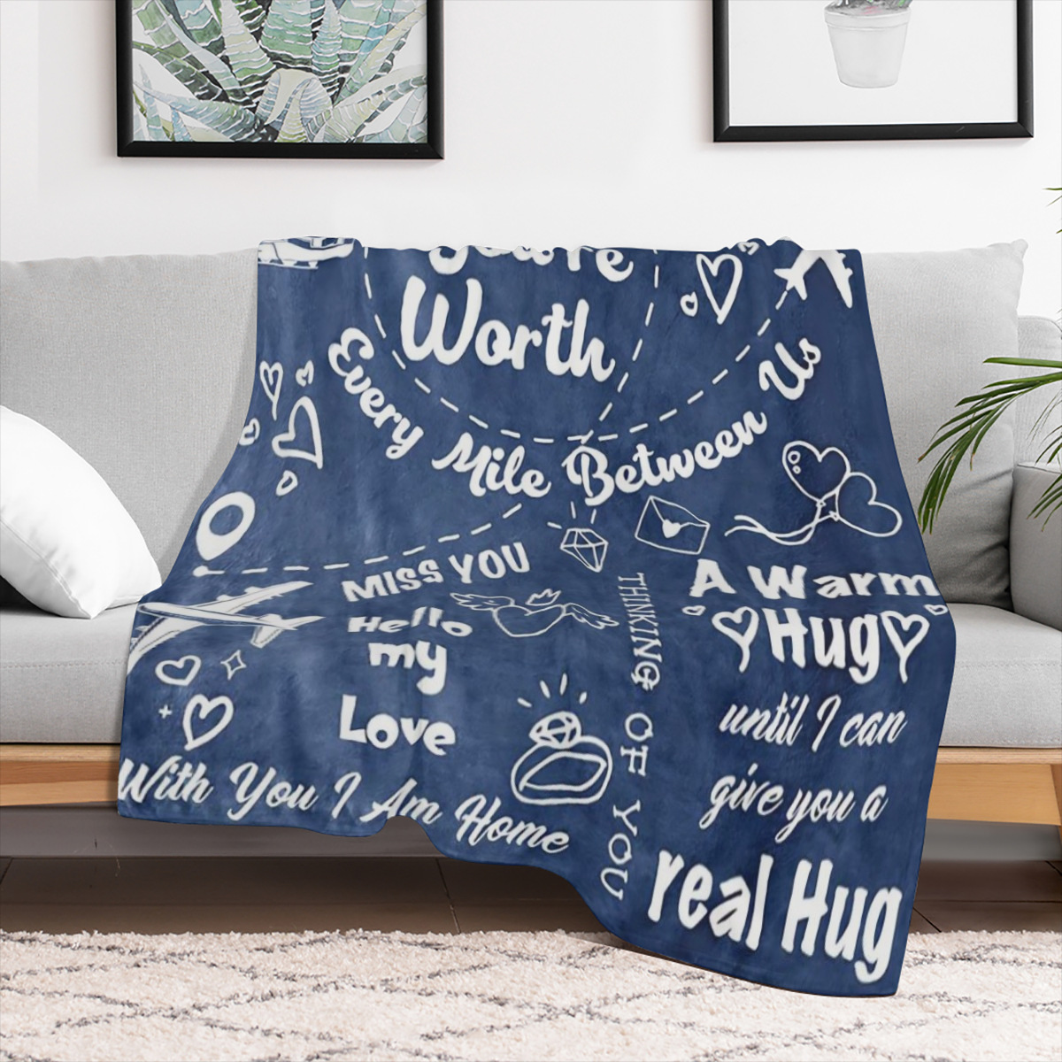 1pc Long Distance Relationship Gifts, Boyfriend Gifts From Girlfriend, Boyfriend Birthday Gifts Blankets, Romantic Gifts For Him Fathers Day Christmas Valentines, To My Boyfriend
