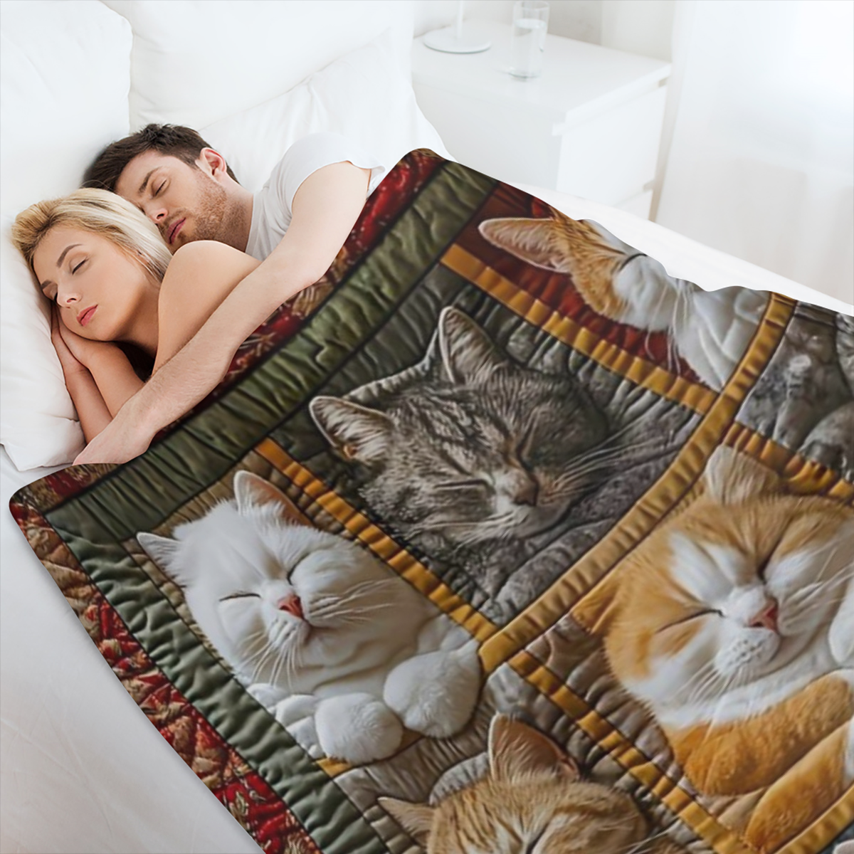 1 Celestial Comforter Plush Blanket For Cat Lovers - Modern All- season Versatile Soft And Lightweight Travel Blanket Sofa Blanket Bed Blanket And Travel Blanket - Ladies Perfect Gift A Unique All- pu