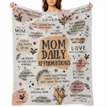 Contemporary Flannel Mom Blanket - 250- 300 gsm pro, fabric gifts for all seasons, motivational statements, New Mom care kits, ChristmasGender Disclosure gifts, for women and men moms