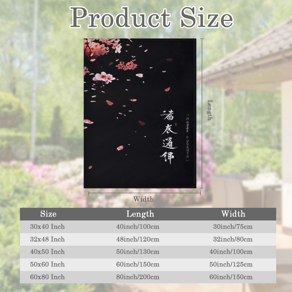 1 large cherry blossom print soft blanket - 100 polyester, lightweight, warm and comfortable, suitable for travel, camping, sofas, cars, office chairs - multi- functional rectangular polyester mat