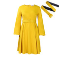 Women Dress Autumn and Winter Long Sleeve Elegant round Neck