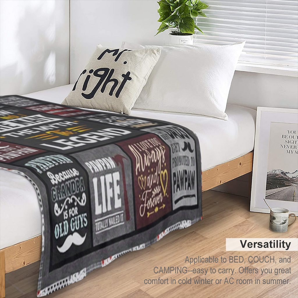 1 papaya themed flannel blanket - modern style, suitable for all seasons, 250- 300gm2, polyester, woven - ideal Christmas gift for grandchildren