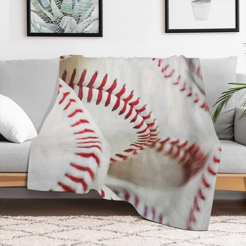 1pc Baseball Throw Blanket, Bed Blanket, Warm Cozy Soft Blanket For Couch Bed Sofa Office Camping