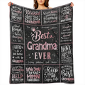 1 Pc Blanket Gifts for Grandma Blanket, Grandma Gifts, Gifts for Mom, Best Grandma, Happy Birthday Grandma Gifts, Great Grandmother Gifts from Grandson Granddaughter, Throw Blanket