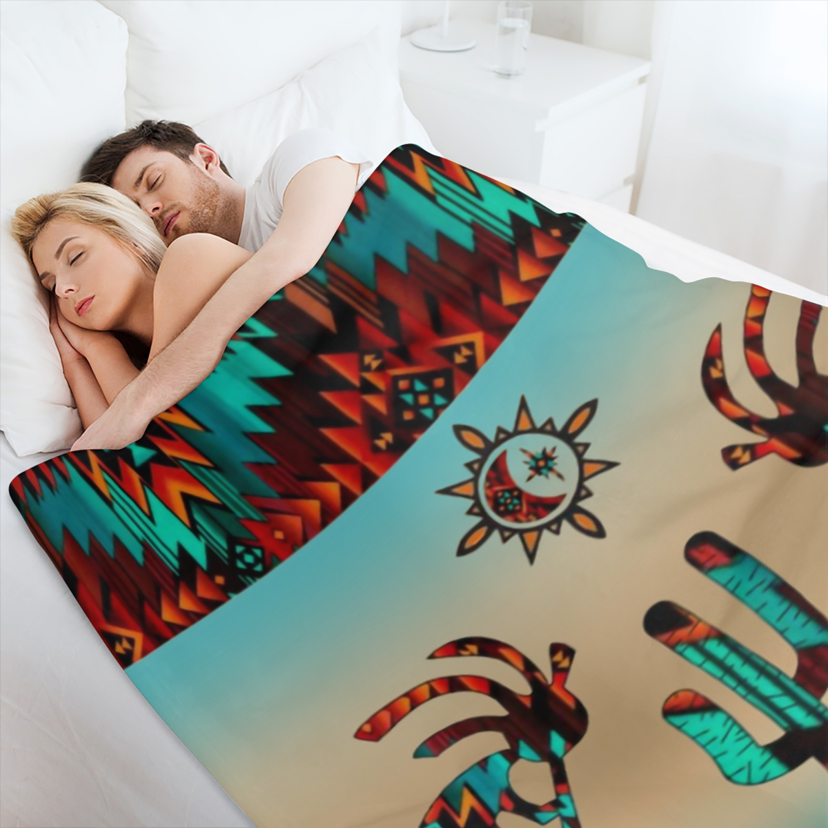 1 Kokopelli flannelette blanket for all seasons, cozy warm soft blanket for outdoor travel