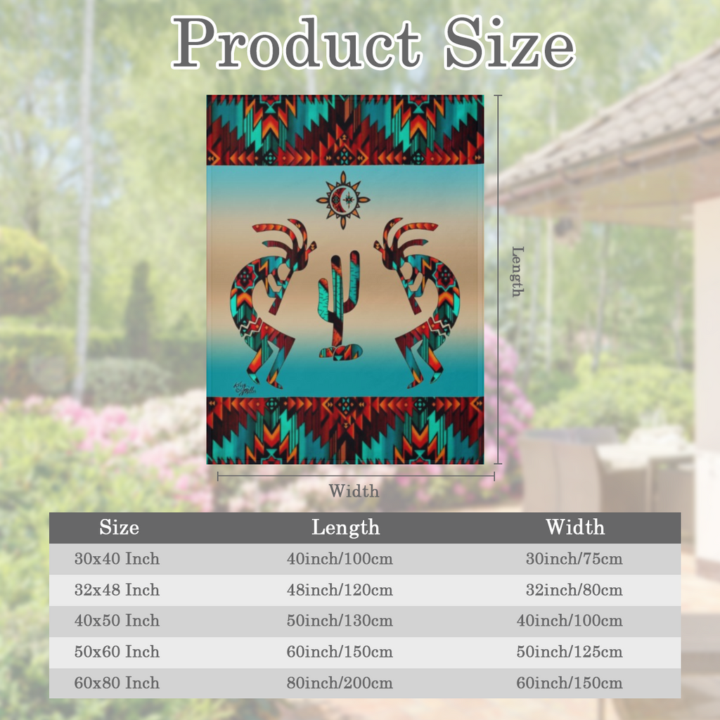 1 Kokopelli flannelette blanket for all seasons, cozy warm soft blanket for outdoor travel
