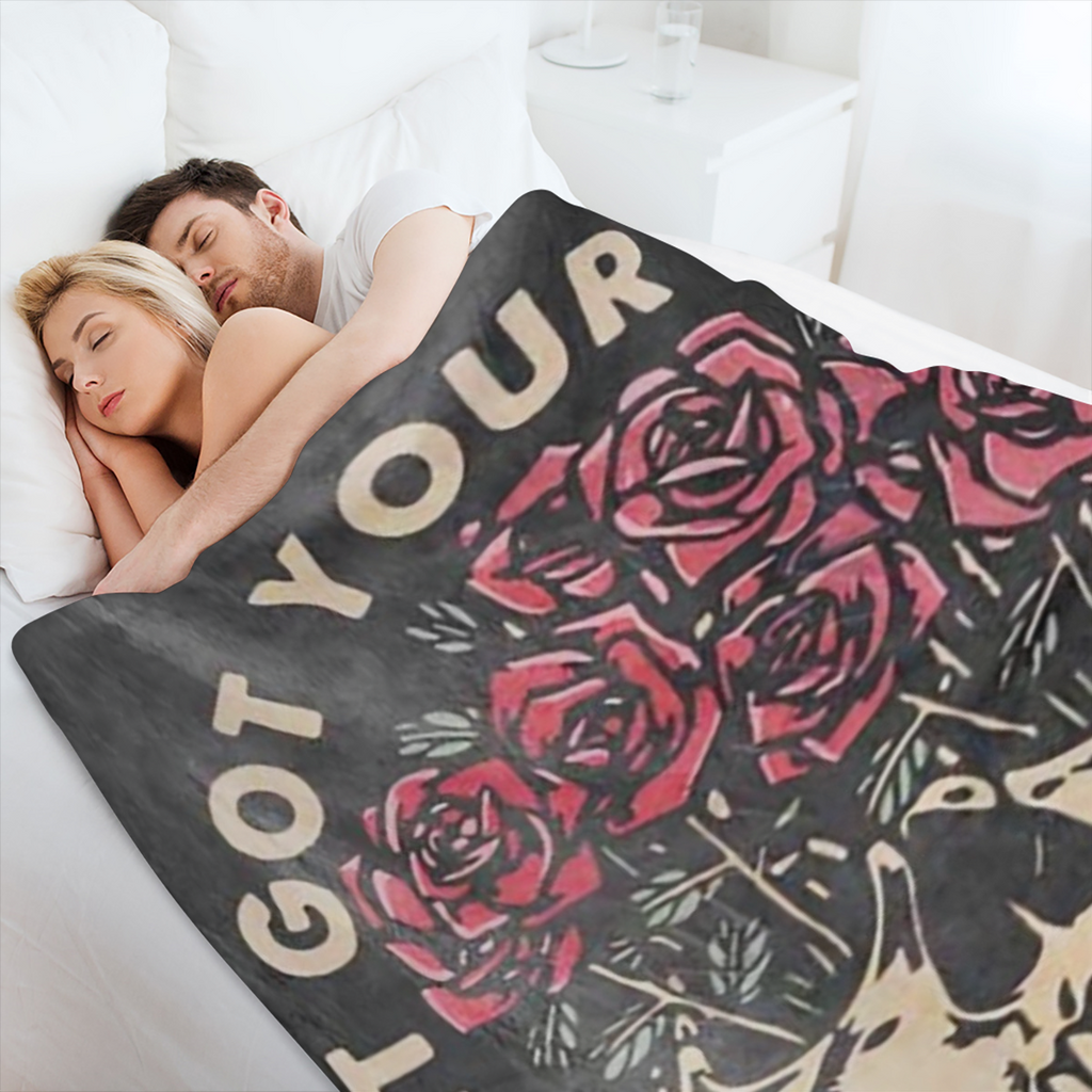 Haunting Adeline Retro Zade Book - Soft Flannel Blanket with Skull Roses Design Machine Washable All- Season Comfort Perfect for Sofa or Bed Gothic Style Blanket for Bed