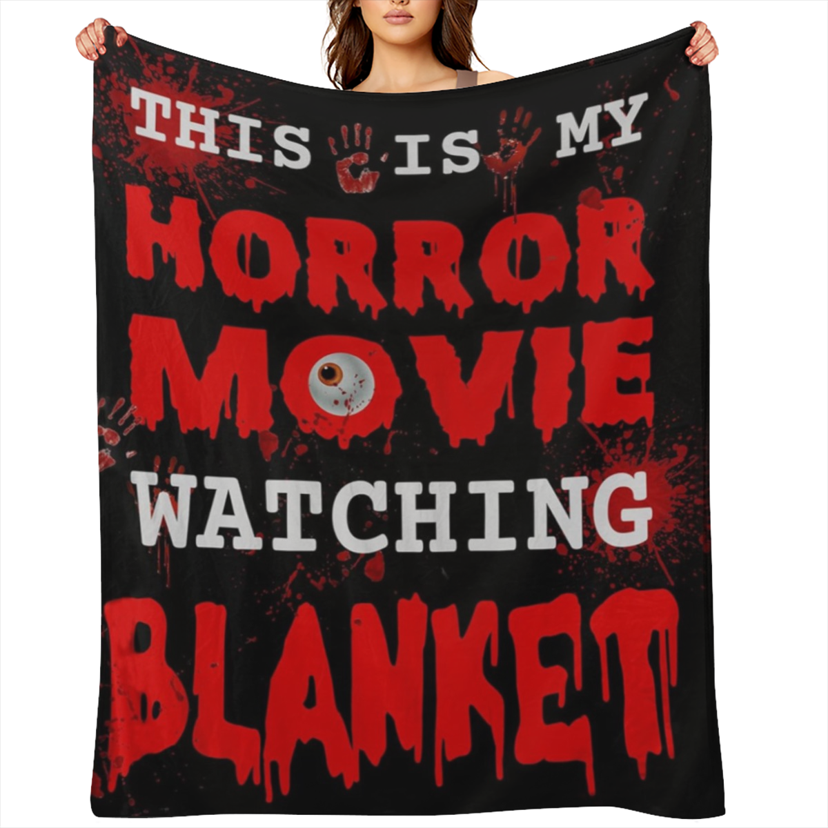 This is My Horror Movie Watching Blanket, Horror Movie Blanket, Halloween Blanket, Scary Movie Blanket, Horror Blanket Gifts for Halloween, Christmas Fleece Blankets Ver1, 280GSM CozyFlannel MultiSize