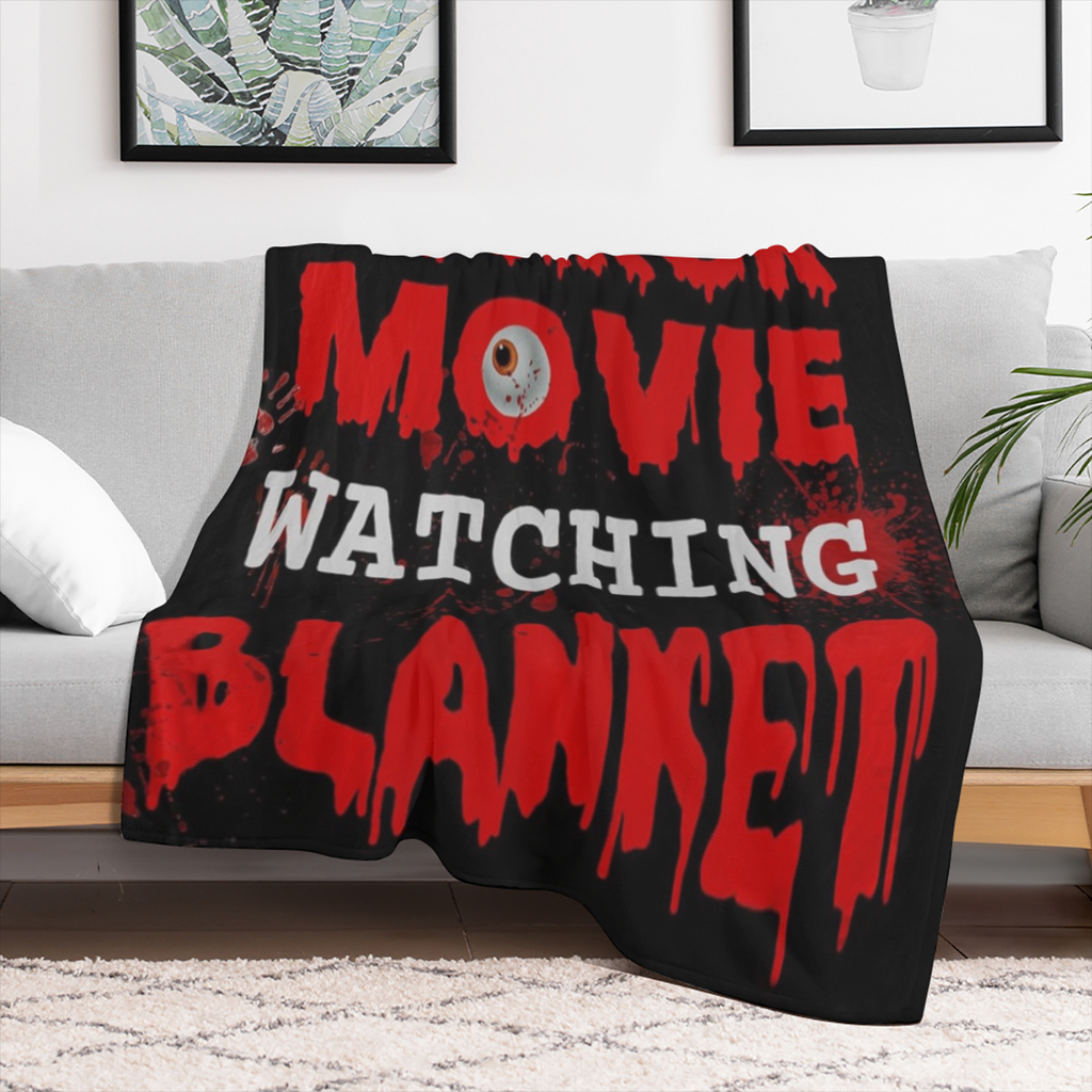 This is My Horror Movie Watching Blanket, Horror Movie Blanket, Halloween Blanket, Scary Movie Blanket, Horror Blanket Gifts for Halloween, Christmas Fleece Blankets Ver1, 280GSM CozyFlannel MultiSize