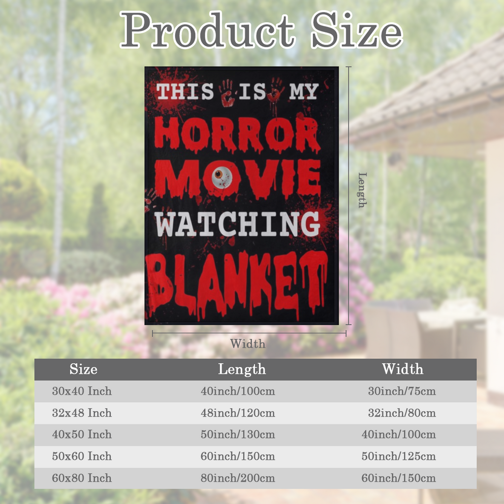 This is My Horror Movie Watching Blanket, Horror Movie Blanket, Halloween Blanket, Scary Movie Blanket, Horror Blanket Gifts for Halloween, Christmas Fleece Blankets Ver1, 280GSM CozyFlannel MultiSize